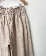 綿麻ダンプストライプ　ワイドパンツ