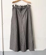 綿麻ダンプストライプ　ワイドパンツ