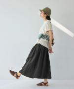 25/-リネン製品染め　タックスカート