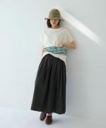 25/-リネン製品染め　タックスカート