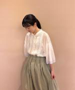 25/-リネン製品染め　タックスカート