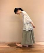 25/-リネン製品染め　タックスカート