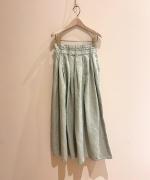 25/-リネン製品染め　タックスカート