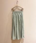 25/-リネン製品染め　タックスカート
