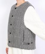 リネンキルト　 中綿ベスト