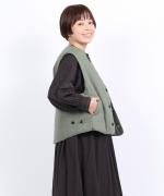 リネンキルト　 中綿ベスト