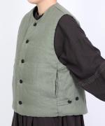 リネンキルト　 中綿ベスト