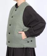 リネンキルト　 中綿ベスト