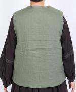 リネンキルト　 中綿ベスト