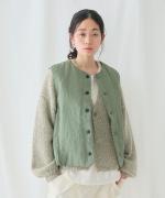 リネンキルト　 中綿ベスト