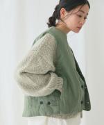 リネンキルト　 中綿ベスト