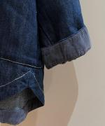 チェーンステッチ綿麻デニム　オーバーシャツ