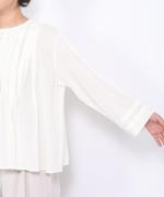 コットンボイル フレアブラウス