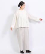 コットンボイル フレアブラウス