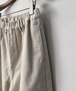 ナチュラルコットンピーチツイル カーブパンツ