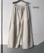 ナチュラルコットンピーチツイル カーブパンツ