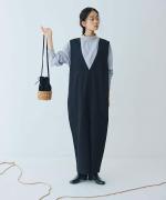 ナチュラルコットンピーチツイル サロペット