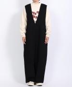 ナチュラルコットンピーチツイル サロペット