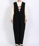 ナチュラルコットンピーチツイル サロペット