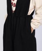 ナチュラルコットンピーチツイル サロペット