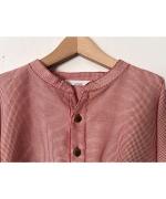 ミジンチェック　7分袖シャツ