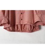 ミジンチェック　7分袖シャツ