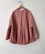 ミジンチェック　7分袖シャツ