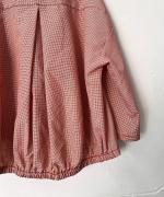 ミジンチェック　7分袖シャツ