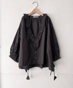 60キャンブリック フリルブラウス