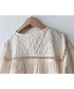 60キャンブリック ヨーク刺繍ブラウス