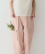 ヘリンボーン　カーゴワイドパンツ