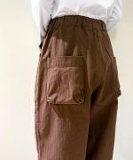 ヘリンボーン　カーゴワイドパンツ