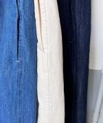 綿麻デニム　トロワパンツ
