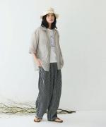 シアーリップストップ　8分袖ワークシャツジャケット