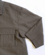 シアーリップストップ　8分袖ワークシャツジャケット