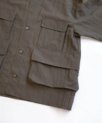 シアーリップストップ　8分袖ワークシャツジャケット