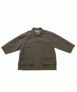 シアーリップストップ　8分袖ワークシャツジャケット
