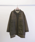 シアーリップストップ　8分袖ワークシャツジャケット