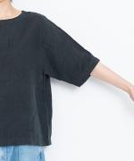 リユールリネン　5分袖プルオーバー