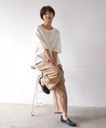 リユールリネン　5分袖プルオーバー