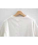 USE天竺　5分袖ボトルネックT