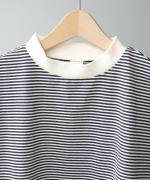 アメリカンヴィンテージ　細ボーダー　モックネック