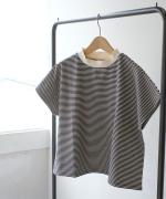 アメリカンヴィンテージ　細ボーダー　モックネック