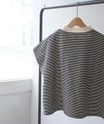 アメリカンヴィンテージ　細ボーダー　モックネック