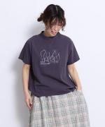 ジョワコットン　プリントTシャツ　森の風景