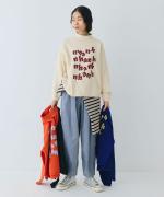 ふわふわ裏毛　プリントプルオーバー