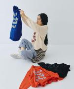 ふわふわ裏毛　プリントプルオーバー