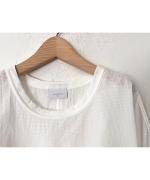 エアベント・メッシュタフタ クルーネックプルオーバー