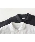 スラブトリアセテート・ガーゼ 一枚襟シャツ