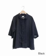 スラブトリアセテート・ガーゼ 一枚襟シャツ